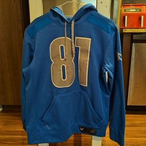 CALVIN JOHNSON 81 DETROIT LIONS NIKE THERMA FIT HOODIE SMALL